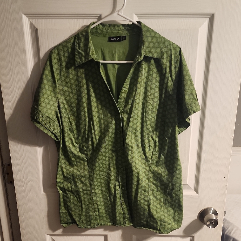 Apt. 9 Green Casual Button Down Shirt